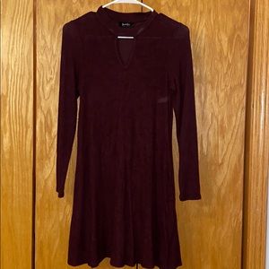 maroon sweater dress